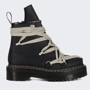 NIB Rick Owens x Dr. Martens 1460 Megalace leather platform Boots', sz 40 RARE!